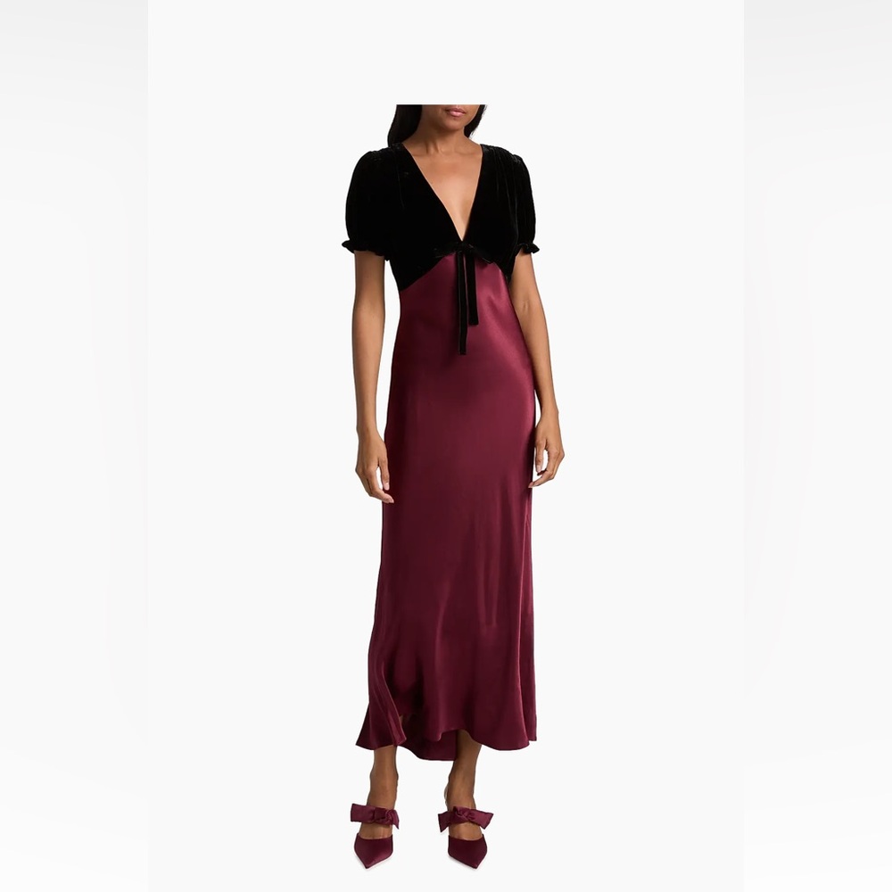 Rails Dory Velvet Shrug Satin Dress